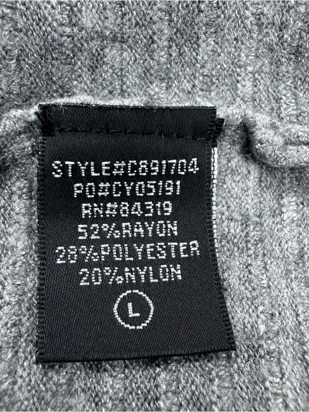 Cyrus Grey Ribbed Open-Front Cardigan - Picture 8 of 8